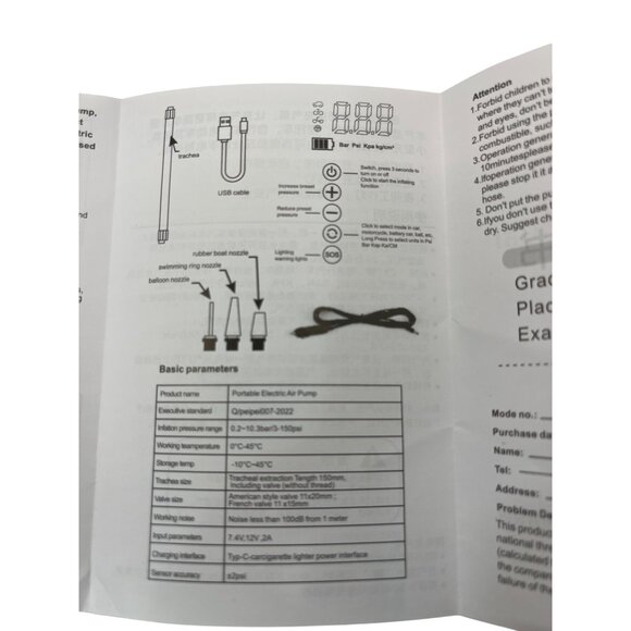 Wireless Portable Electric Air Pump With Digital Display For Cars Bikes & More - Picture 6 of 7